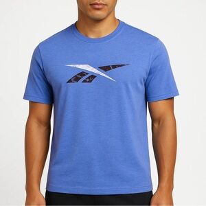 Reebok Men’s Salvage Logo Graphic T-Shirt Tee Short Sleeve Crewneck Blue 2XL NWT